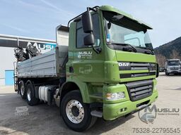 DAF CF85 410 6x2 Meiller Kipper Kran Hiab 144 ES-3