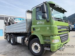DAF CF85 410 6x2 Meiller Kipper Kran Hiab 144 ES-3
