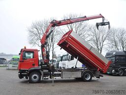 MAN TGM 18.250 2-SIDE KIPPER HIAB CRANE COMPRESSO...
