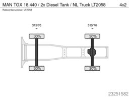 MAN TGX 18.440 / 2x Diesel Tank / NL Truck