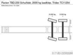 Pacton TBD.230 Schuifdak, 2000 kg laadklep, Tridec