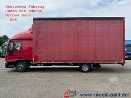 Tovorno vozilo s ravno platformo in ponjavo Iveco 80E22 Jumbo mit Edscha + Großes Haus + AHK