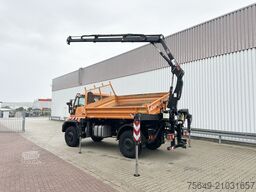 Unimog U500 4x4 U500 4x4 405/40 mit Heckkran Hiab 077-1 HiDuo, absattelbar, Funk