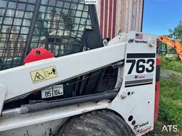 Bobcat 763 Skid-Steer Loader with Bucket, Grapple and Pal