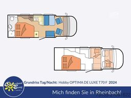HOBBY Optima De Luxe T70 F 180 PS / Navi / RFK