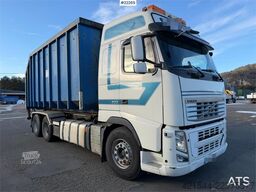Volvo FH500 6x2 hook truck with 24t joab hook, 35m³ cont