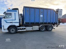 Volvo FH500 6x2 hook truck with 24t joab hook, 35m³ cont