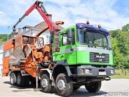 MAN 41.464  Häcksler + Kran 8x8 Allrad E3