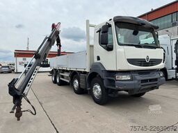 RENAULT KERAX 460 * PRITSCHE * HMF KRAN 10,2N M *8 X 4*