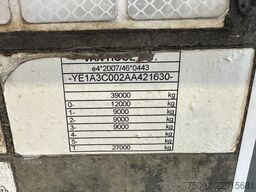 Van Hool 3-ASSIGE OPLEGGER 20FT ADR chassis / empty weig...