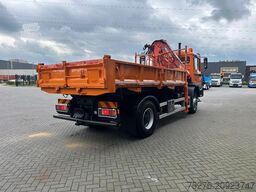 MAN 18.284 4x4 3 zijdige kipper/ Kraan