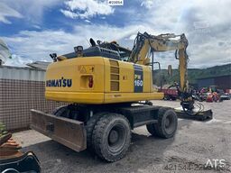 Komatsu PW160-8 Wheeled Excavator with Rototilt and Gradin