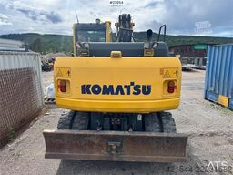 Komatsu PW160-8 Wheeled Excavator with Rototilt and Gradin