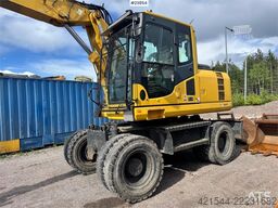 Komatsu PW160-8 Wheeled Excavator with Rototilt and Gradin