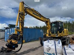 Komatsu PW160-8 Wheeled Excavator with Rototilt and Gradin