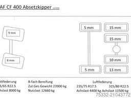 DAF CF 400 Absetz Hyva 6x2 Tele Schalt Klima