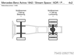 Mercedes-Benz Actros 1842 / Stream Space / ADR / PTO / TÜV 09...