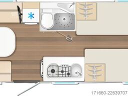BÜRSTNER B66 490 TL 1600kg, Dusch-Paket, sofort verfügbar