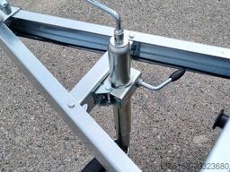 Martz Kastenanhänger Tieflader 750kg 264cm x 126cm kippbar Hochplane 140cm