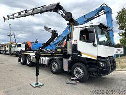 Renault C460 8x4 HOOKLIFT + (19m!) CRANE HIAB 288 E-6 H...