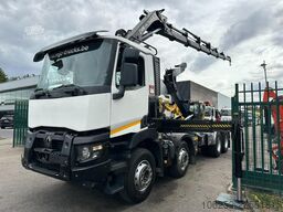Renault C460 8x4 HOOKLIFT + (19m!) CRANE HIAB 288 E-6 H...