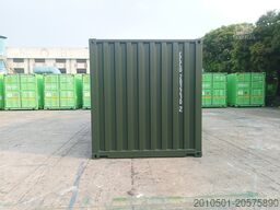 20 Fuß Seecontainer / Angebot / one Way RAL 6007 Flaschengrün / Lagercontainer