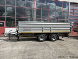 Möslein DTD18  19 t Tandemkipper- Tieflader + Steckrungen, Breite Reifen