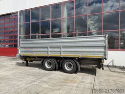 Möslein DTD18  19 t Tandemkipper- Tieflader + Steckrungen, Breite Reifen