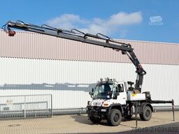 Unimog U400 4x4 U400 4x4, Frontzapfwelle, Heckkran Hiab XS 144-E4 HiDuo, Seilwinde, Funk