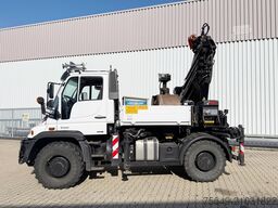 Unimog U400 4x4 U400 4x4, Frontzapfwelle, Heckkran Hiab XS 144-E4 HiDuo, Seilwinde, Funk
