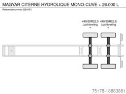 MAGYAR CITERNE HYDROLIQUE MONO-CUVE + 26.000 L