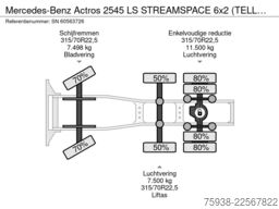Mercedes-Benz Actros 2545 LS STREAMSPACE 6x2 (TELLIGENT AUTOM...