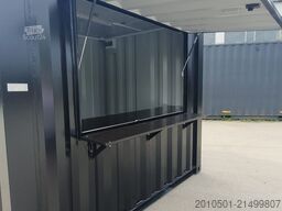 10 Fuß Barcontainer Imbisscontainer Eventcontainer KONTENER RAL9005