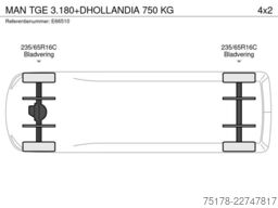 MAN TGE 3.180+DHOLLANDIA 750 KG