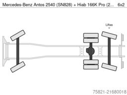 Mercedes-Benz Antos 2540 (SN828) + Hiab 166K Pro (2 x in stock)