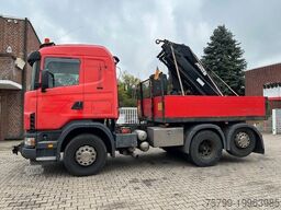 SCANIA 124 L 470 Pritsche + MKG HLK 201 HP 6x2