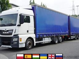 MAN TGX 26.510 6x2-4/ Curtainsider + trailer