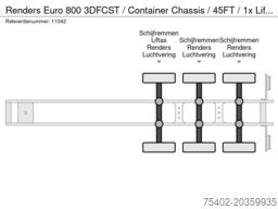 Renders Euro 800 3DFCST / Container Chassis / 45FT / 1x...