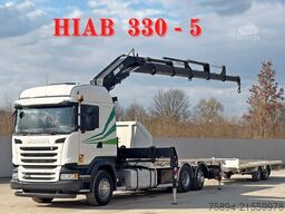 SCANIA R 440 * HIAB 330 - 5 + FUNK + Anhänger! 6x2