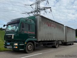 MAN TGM 18.340 + 2 ACHS JUMBO ANHÄNGER LADEBORDWAND