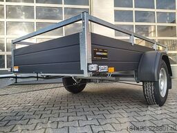 Saris schwarzer Anhänger Aluminium 1300kg gebremst