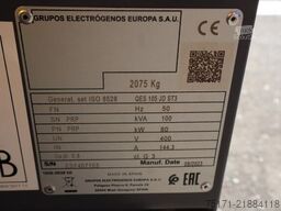 Atlas Copco QES 105 JD ST3 Valid inspection, Diesel, 105 kVA