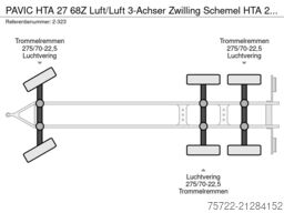 PAVIC HTA 27 68Z Luft/Luft 3-Achser Zwilling Schemel ...