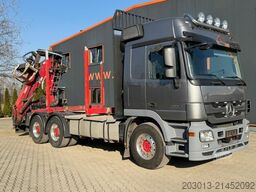 MERCEDES-BENZ Actros 2660 6x4 Holztransport mit Kran Penz 10Z8