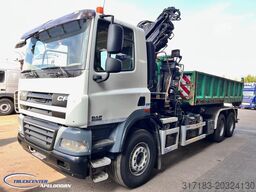 DAF CF 85.410 ATE, Hiab 166-3, 6x4 Big axle, Steel ...