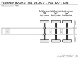 Feldbinder TSA 24.3 Tank / 24.000 LT / Inox / SAF + Disc