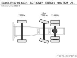Scania R450 HL 6x2/4 - SCR ONLY - EURO 6 - 955 TKM - A...