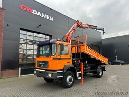 MAN 18.284 4x4 3 zijdige kipper/ Kraan