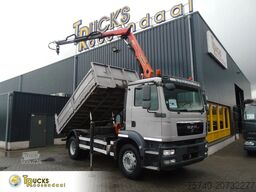MAN TGM 18.250 + PALFINGER 11.001K + TIPPER + EURO 5