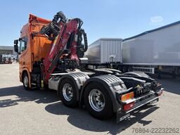 SCANIA R650 V8, 6X2, E6, LEDER, PENZ-CRANE 15Z - HOLZLADEKRAN